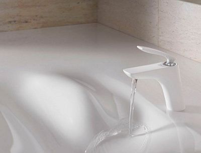 520269175 смеситель BALANCE умывальник (бел/хром) фото 3