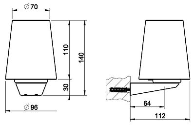 Стакан Gessi Cono Accessories 45407-707 шлифованный черный металл фото 2