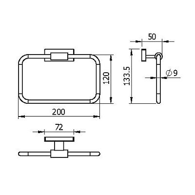 Полотенцедержатель "квадрат" (10938A) фото 2