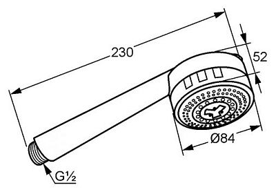 KLUDI ZENTA Душевая лейка 3S, арт. 6080005-00 фото 2