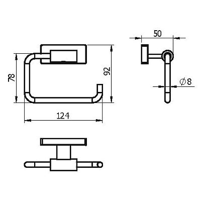 Бумагодерж. без крышки квадратный (10943B) фото 2