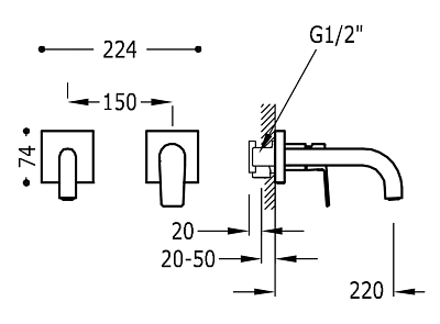 Смеситель для раковины Tres Project 21120081NM, черный матовый фото 2