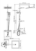 Душевая система WasserKRAFT A29901 Thermo с термостатическим смесителем