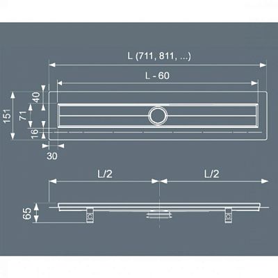 Дренажный канал TECE TECEdrainline 601000 фото 2