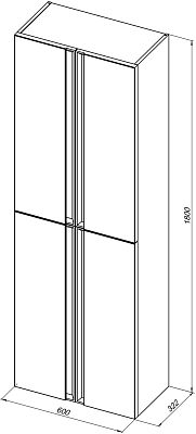 Шкаф-пенал Allen Brau Eclipse 60 1.E1006.AM антрацит матовый фото 2
