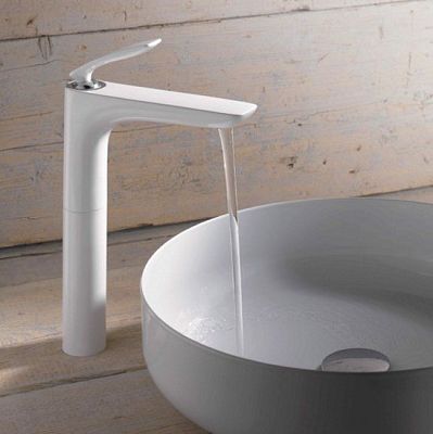 522969175 смеситель BALANCE умывальник ( бел.хром) фото 3