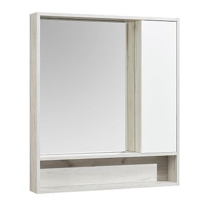 Зеркальный шкаф Aquaton Флай 80 белый, дуб крафт (1A237702FAX10) фото 4