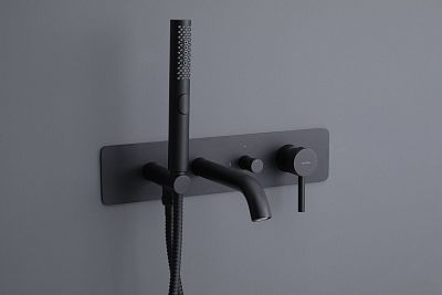 Смеситель для ванны с душем Allen Brau Priority 5.31006-31 (с внутренней частью) черный матовый фото 10