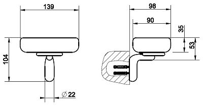 Мыльница Gessi Goccia Accessories 38001-147 шлифованный хром фото 2