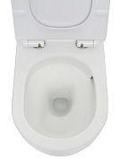 AQM2010 Унитаз подвесной сиденье SoftClose, технология смыва Rimless QUIET, скрытый крепеж. 520х360х410