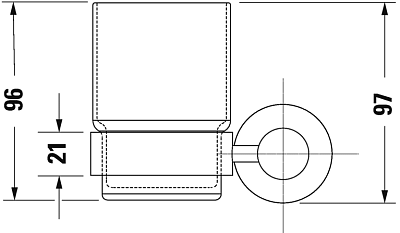 Держатель стакана Duravit D-Code 0099191000 хром фото 6