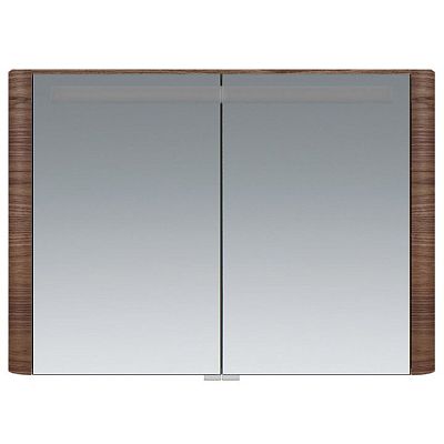 M30MCX1001NF Sensation, зеркало, зеркальный шкаф, 100 см, с подсветкой, орех, текстурированная, шт фото 1