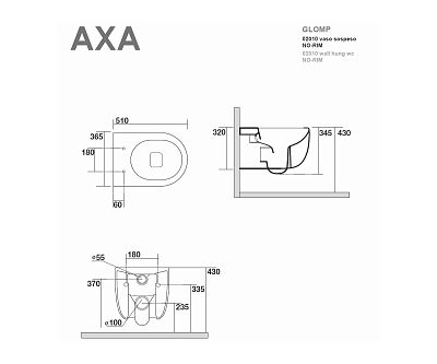 Унитаз AXA GLOMP No-Rim 0201001 фото 3