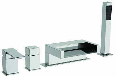 Смеситель Remer Qubica Cascata QC06 для ванны фото 1