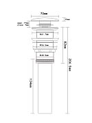 AQM7002-0MFG Донный клапан без перелива, керамическая накладка, цвет светло-серый матовый
