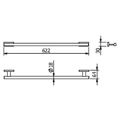 Полотенцедержатель 1-ый 55 см (10901A) фото 2
