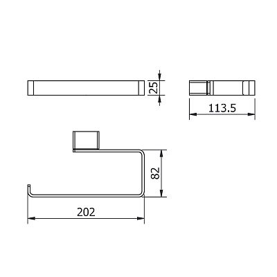 Полотенцедержатель "полуовал" (горизонт.) (11338A) фото 2