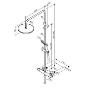977800000 Jupiter душевая система с душевым ТМС смесителем, хром