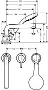 Смеситель для ванны Hansgrohe Talis S 72416000