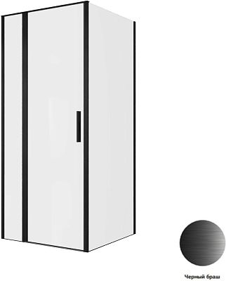 Душевой уголок Allen Brau Priority 90x90 3.31027.BBA + 3.31045.BBA черный браш фото 1