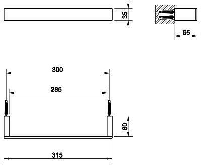 Полотенцедержатель Gessi Rettangolo Shower 20897-708 шлифованная медь фото 2