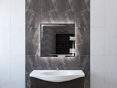 Зеркало для ванной с подсветкой Sfera CROCUS 120х70 фото 1