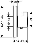 Термостат Hansgrohe ShowerSelect Highfow 15760000
