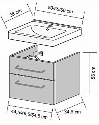 Тумба под умывальник Dreja GO S 20760 фото 2