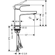 Смеситель для раковины Hansgrohe Metropol 100 32500000