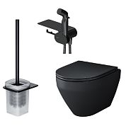 CK70H1103B Spirit V2.0 набор подвесной унитаз с гиг.душем, черный