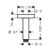 Потолочное подсоединение Hansgrohe E 27467000