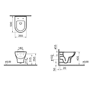 Унитаз подвесной Vitra Zentrum 5795B003-0075