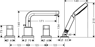 Смеситель Hansgrohe Metris S 31443000 фото 2