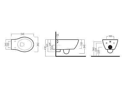 Унитаз подвесной Hatria Nido YXMD01 фото 2