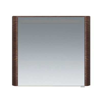 M30MCL0801TF Sensation, зеркало, зеркальный шкаф, левый, 80 см, с подсветкой, табачный дуб, текстур фото 1