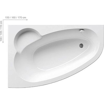 C481000000 ванна ассиметричная ASYMMETRIC левая /170x110/ (белый) фото 1