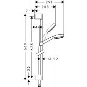 Душевой гарнитур Hansgrohe Crometta 100 1jet EcoSmart 26655400