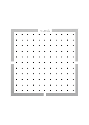 KLUDI A-QA Верхний душ, квадратный, плоский, 300 мм, арт. 6443005-00 фото 2