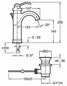 Смеситель для раковины Jacob Delafon Fairfax E72091-CP