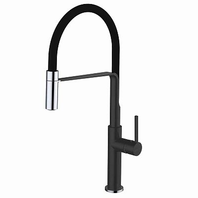 Смеситель для кухни с съемным изливом Clever Chef SLIM NEGRO CROMO 60148 черный/хром фото 1