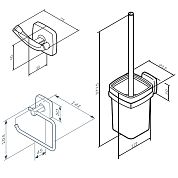 AK90T2003B Gem набор аксессуаров для зоны туалета, черный