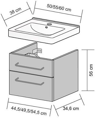 Тумба под умывальник Dreja GO 27929 фото 2