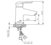 Смеситель для раковины Orange Tony M54-021Gr