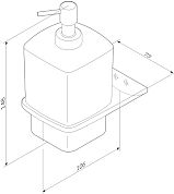 A50A36900 Inspire V2.0, Стеклянный диспенсер для жидкого мыла с настенным держателем, хром, шт