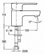E16027-4ND-CP смеситель JULY р-на 1 отв. (хром)