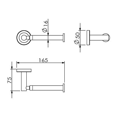 Бумагодержатель без крышки верт. "двиг."  (11043B) фото 2