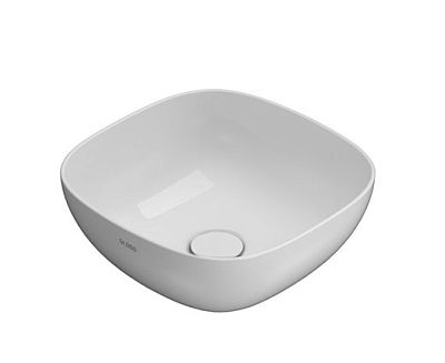 Раковина - чаша накладная GLOBO T-EDGE B6Q43BI 420 мм х 420 мм х 160 мм, без отверстия под смеситель, без перелива, белая глянцевая фото 1