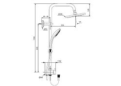 Душевая стойка Ideal StandardIdeal Rain Еco a6281aa