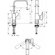 Смеситель для раковины Hansgrohe Metropol 230 32511700