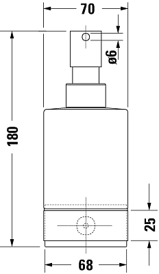 Дозатор жидкого мыла Duravit Karree 0099541000 хром фото 4